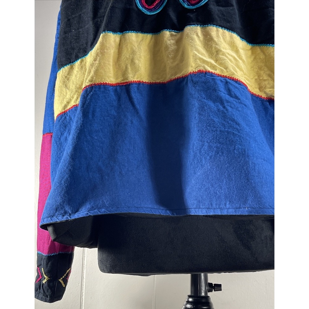 Abstract Patchwork Embroidered Jacket Women‎ Mult… - image 15